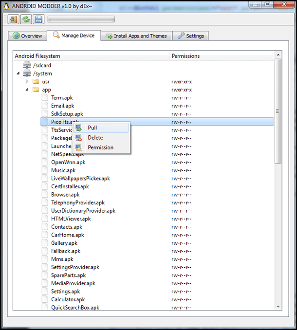 Android Modder — Ansicht 2