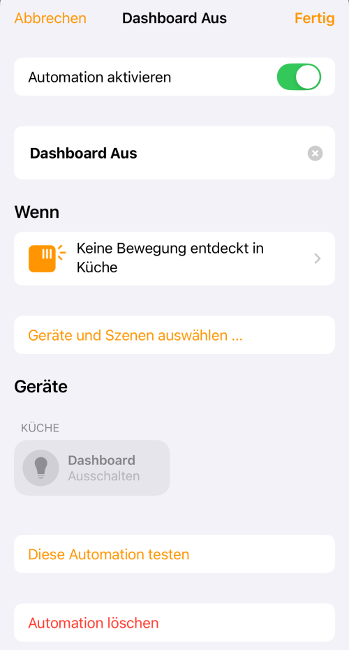 Regel: ohne Bewegung aus